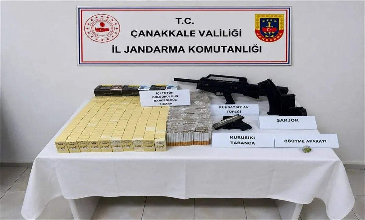 Çanakkale'de kaçak sigara ve alkol operasyonu