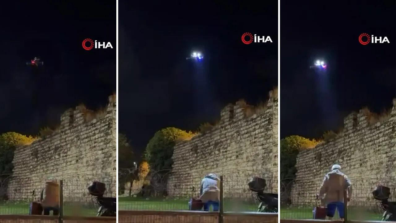 İstanbul'da drone ile denetim. "Derhal bu bölgeden ayrılın"