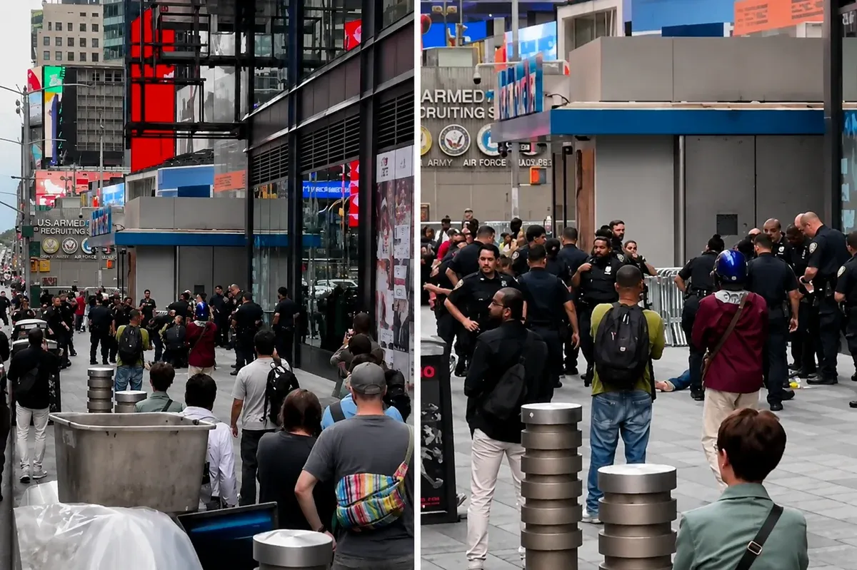Times Meydanı'nda bıçaklı saldırı: İki kişiyi yaralayan kadın, polis tarafından vuruldu