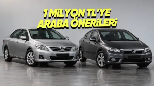 1 Milyon TL'ye Alınabilecek En Sorunsuz İkinci El Arabalar