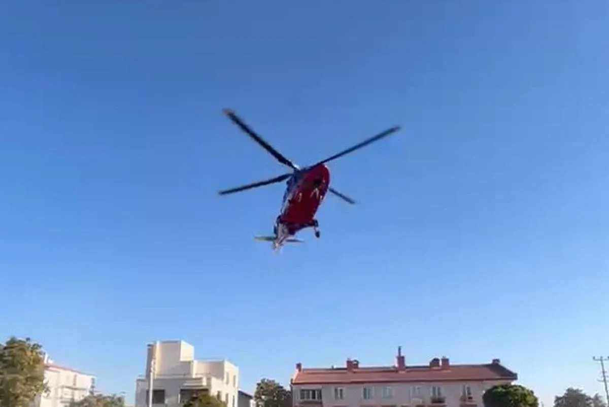 83 Yaşındaki Kalp Krizi Hastası Hava Ambulansla Konya'ya Sevk Edildi
