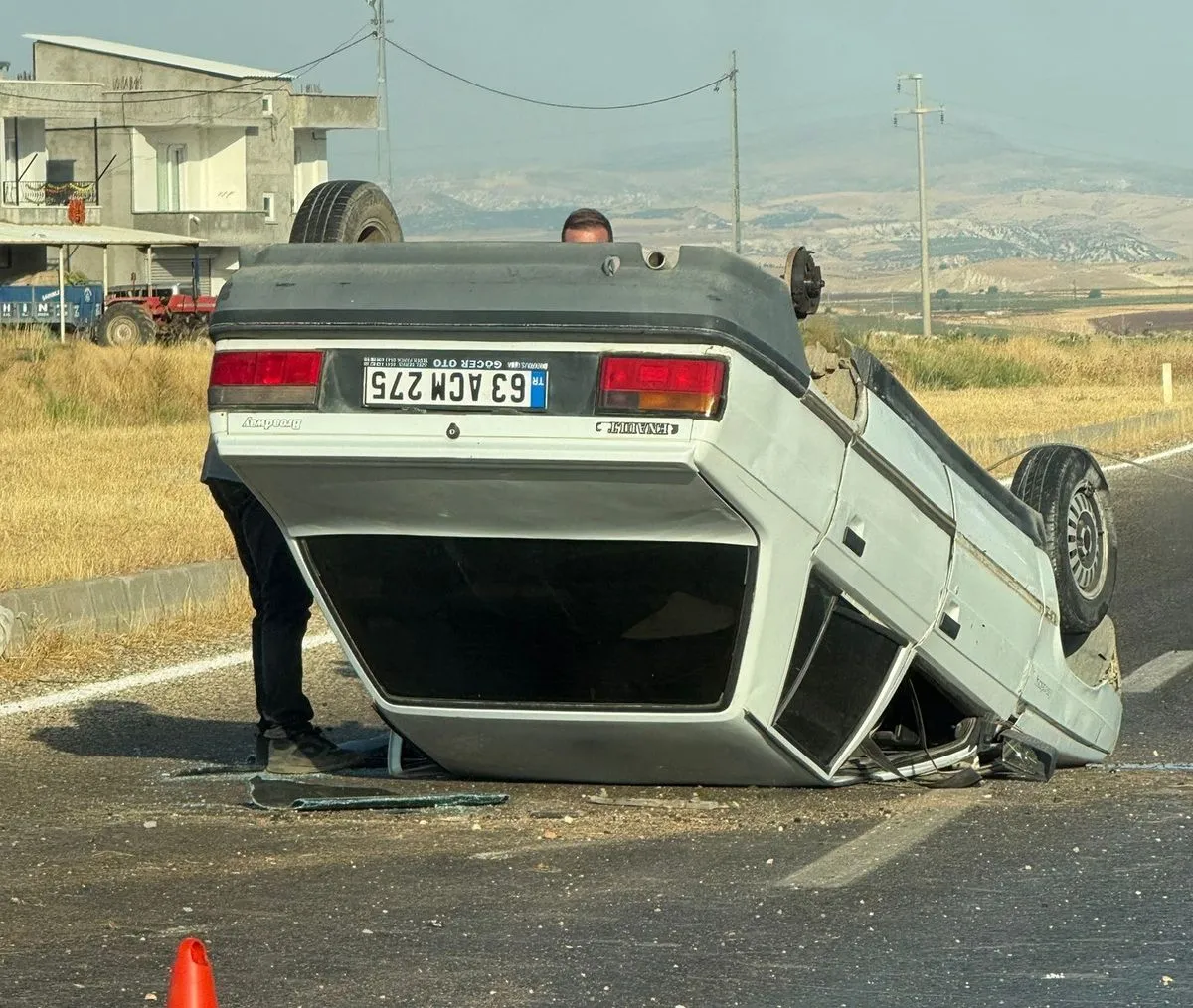 Adıyaman'da Takla Atan Otomobilde 1 Yaralı