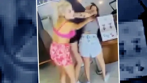 Akılalmaz kavga kamerada: Kafasını tutup defalarca masaya vurdu