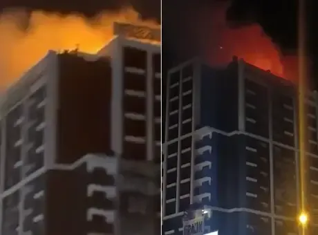 Altındağ'da benzinliğin yanında korkutan yangın! Çatı katı alev alev yandı
