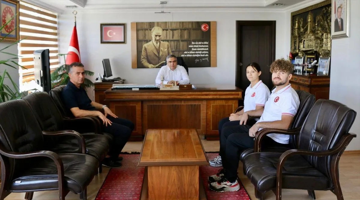 Avrupa Şampiyonu Zehranur Aslan Kaymakam'ı Ziyaret Etti