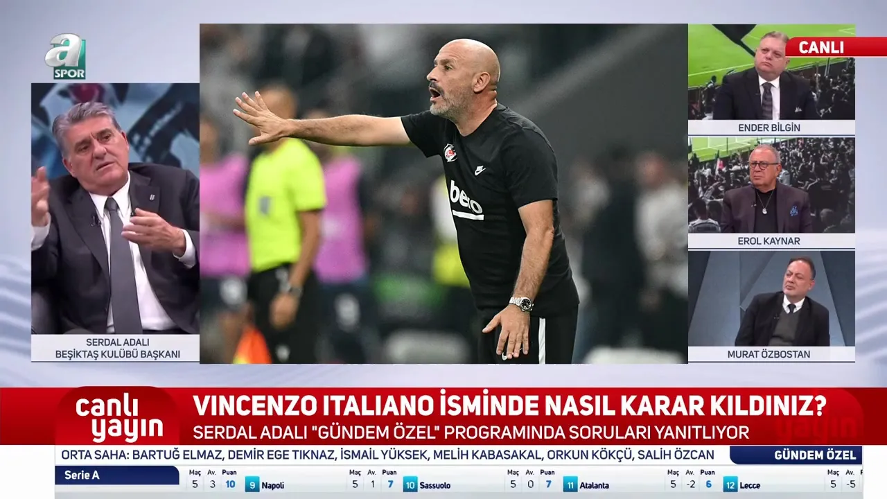 Beşiktaş Başkanı Serdal Adalı'dan Vincenzo Italiano itirafı!