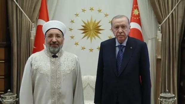 Cumhurbaşkanı Erdoğan, Diyanet İşleri Başkanı Arpaguş'u kabul etti