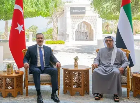 Dışişleri Bakanı Hakan Fidan, BAE Devlet Başkanı Al Nahyan tarafından kabul edildi