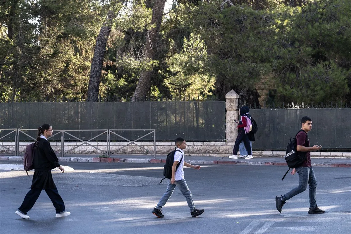 Doğu Kudüs'te Filistin Okulları İsrail'i Protesto Ediyor