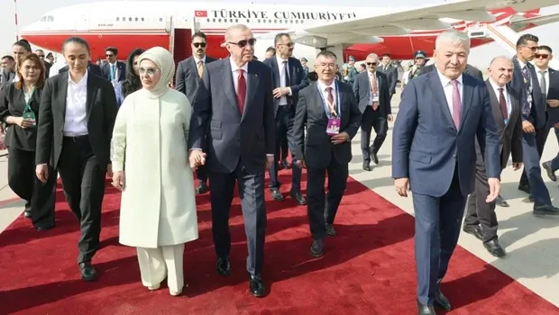Erdoğan Kırgızistan’da... Bişkek’te ŞİÖ buluşması