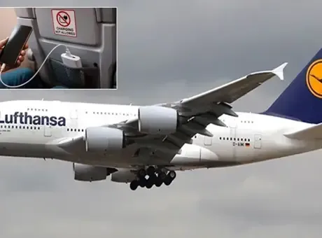 Havada büyük panik! Lufthansa uçağında taşınabilir şarj cihazı alev aldı