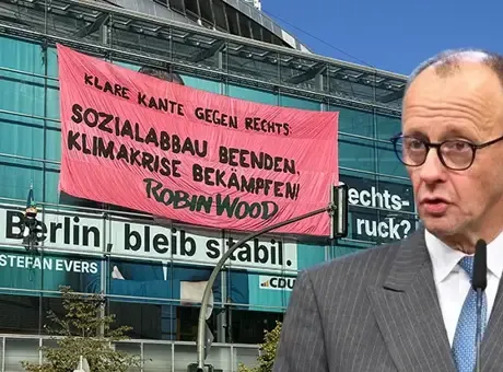 İklim aktivistlerinden Almanya'da Başbakan Merz’in partisinde protesto