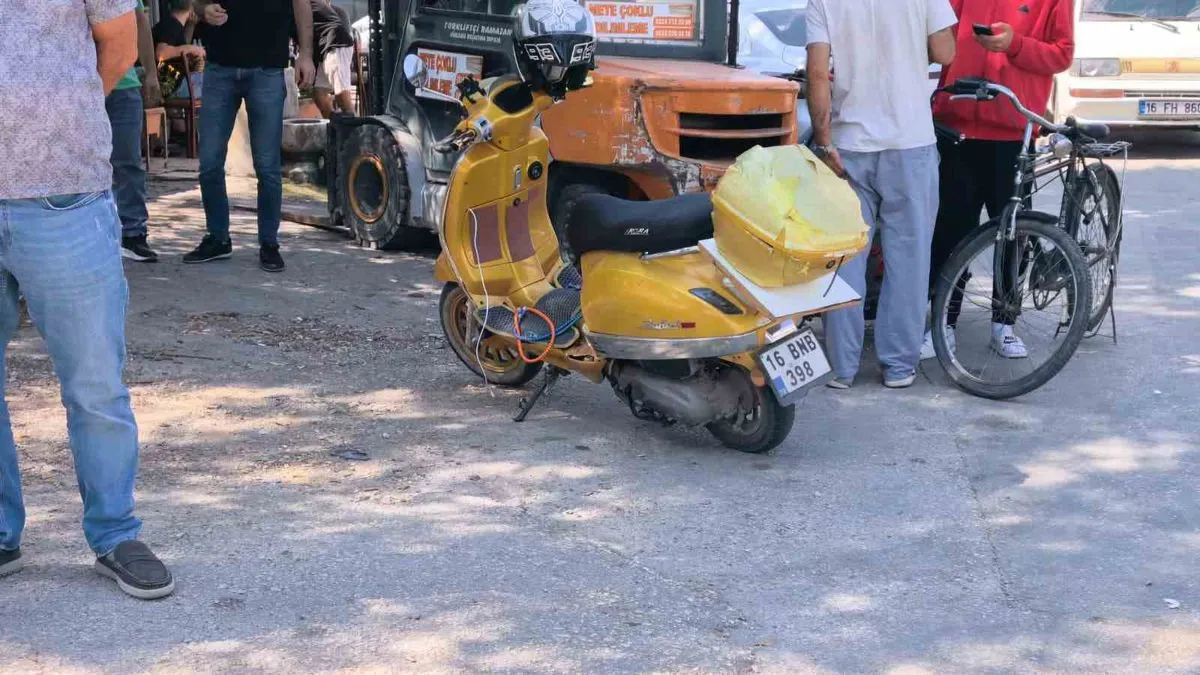 İnegöl'de motosiklet kazası: Sürücü yaralandı