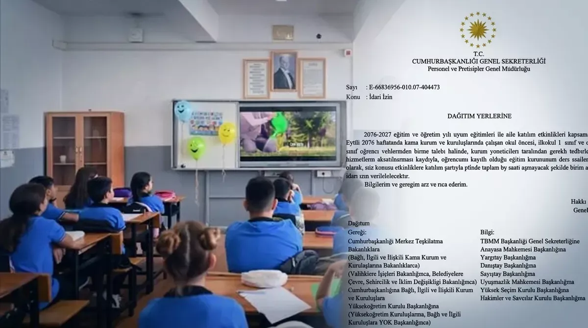 Kamu personeline yeni eğitim yılında 3 saat idari izin