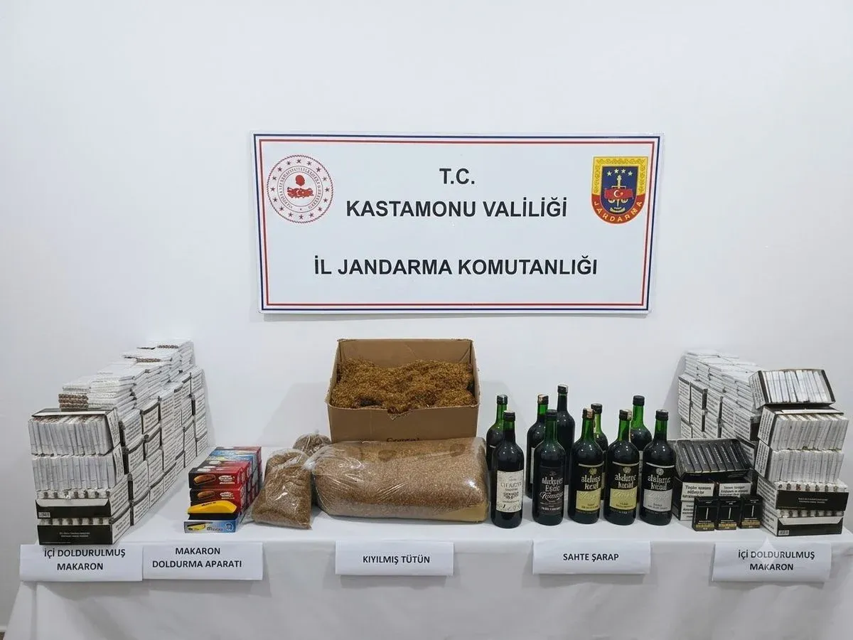 Kastamonu'da Jandarmadan Kaçakçılık Operasyonu: 10 Litre Sahte İçki Ele Geçirildi