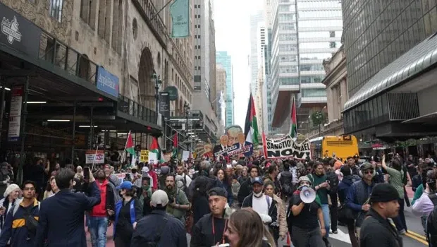 Manhattan'da Netanyahu protestosu