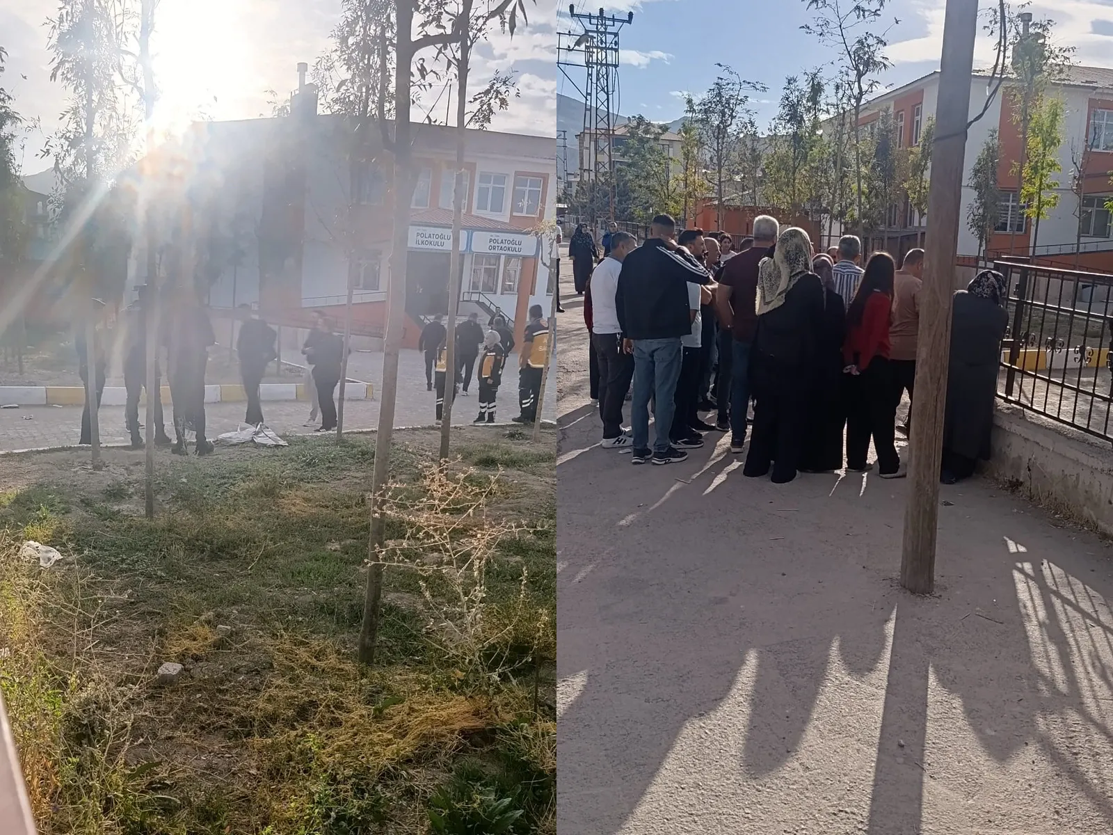 Öğrenci okula tüfekle geldi, veliler okula akın etti