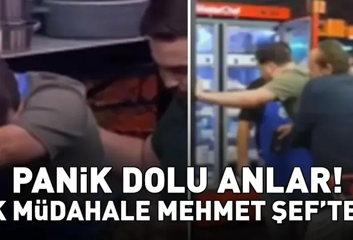 PANİK DOLU ANLAR! MasterChef'te Mehmet Yalçınkaya'dan Emre'ye Heimlich manevrası