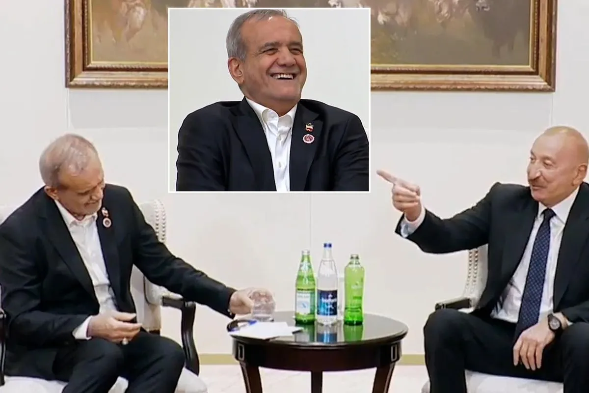 Pezeşkiyan’ın masasında görünce Aliyev dayanamadı! Türkçe diyaloğu güldürdü
