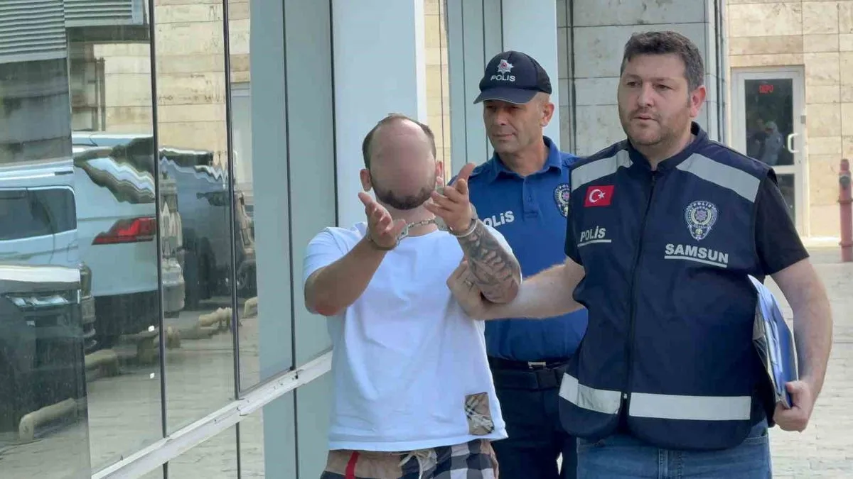 Samsun'da kız arkadaşını darp edip tüfek dayayan şüpheli tutuklandı