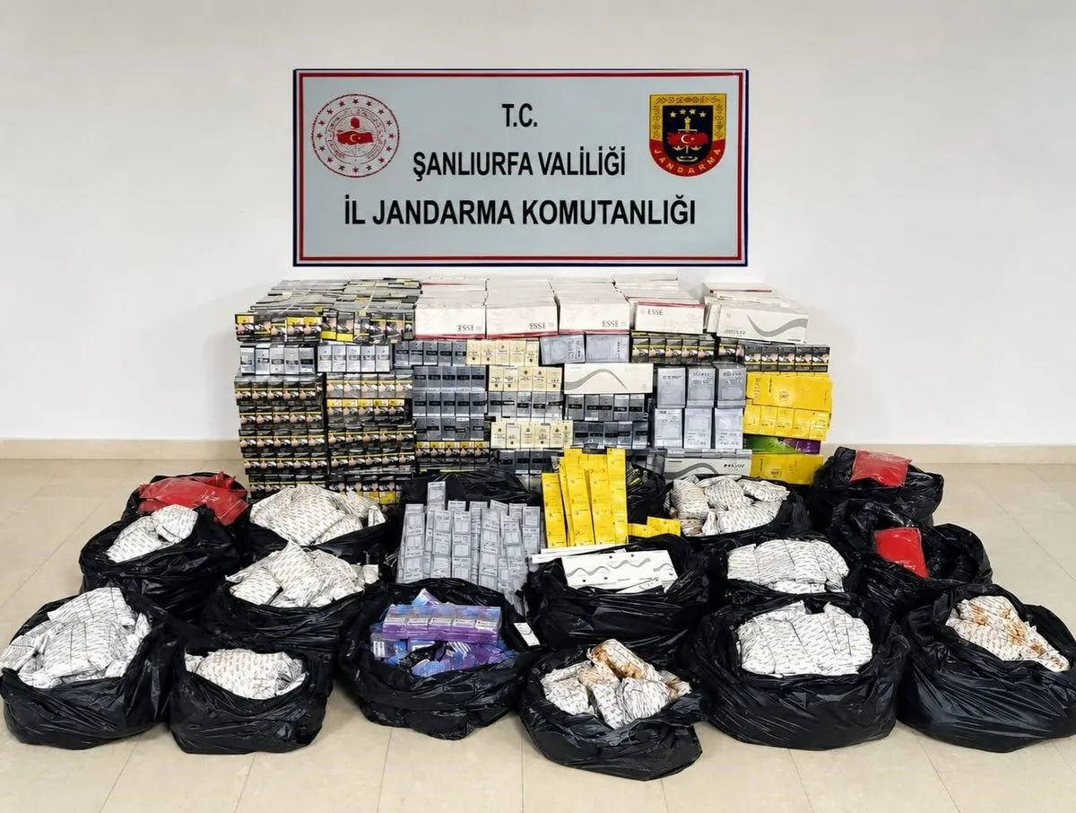 Şanlıurfa'da 2 Milyon Liralık Kaçak Sigara ve Nargile Tütünü Ele Geçirildi