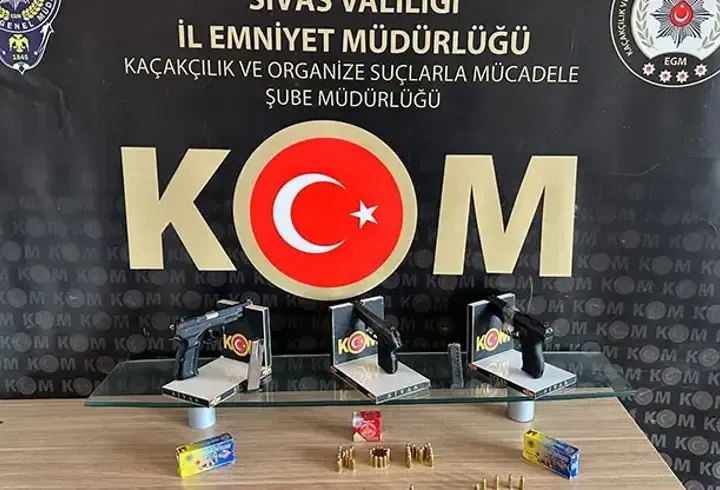 Sivas merkezli 4 ilde silah kaçakçılığı operasyonu