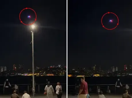 Üsküdar'da sahilde polis dronu uyarılarda bulundu