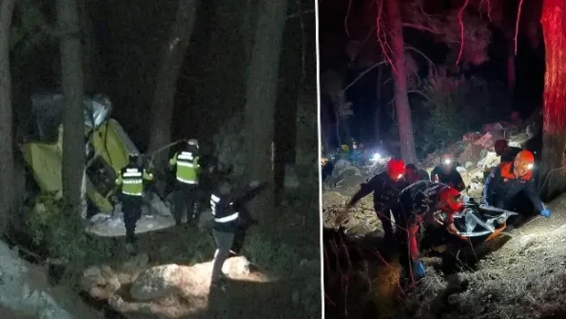 Antalya'da hafif ticari araç uçuruma yuvarlandı: Ölü sayısı 3'e çıktı