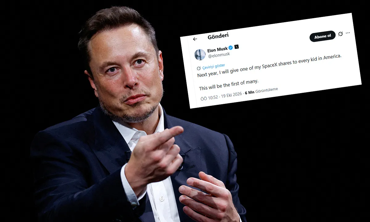 Elon Musk, ABD'deki 72 milyon çocuğun her birine birer SpaceX hissesi verecek