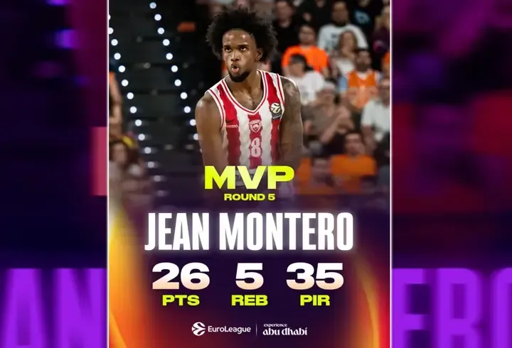 EuroLeague'de haftanın MVP'si Jean Montero oldu