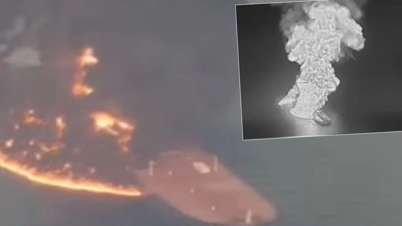 Hürmüz'de dev tanker mayına çarptı