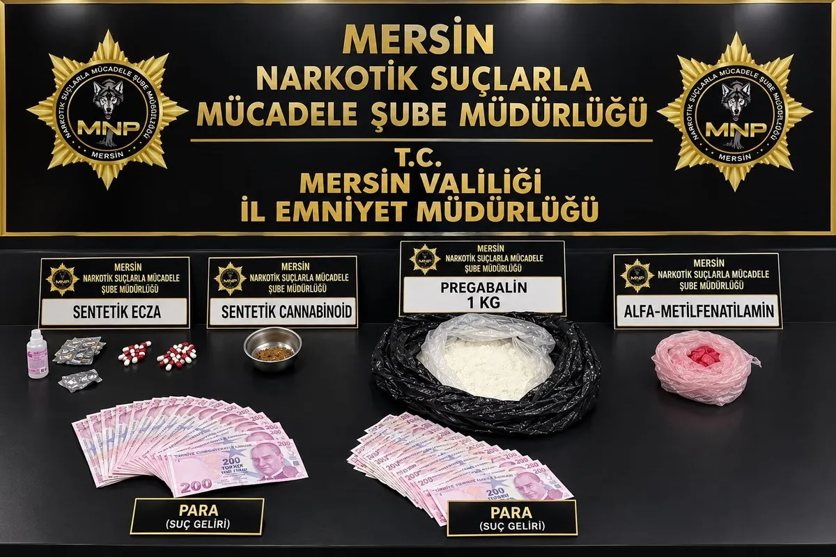 Mersin'de sokak satıcılarına düzenlenen uyuşturucu operasyonunda 2 şüpheli tutuklandı
