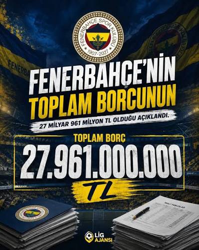 Fenerbahçe'nin Toplam Borç ve Yükümlülüğü Açıklandı